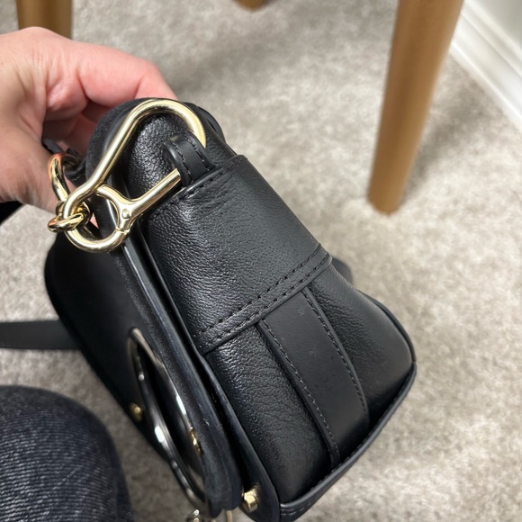 See By Chloé Black Saddle Mara Leather Shoulder Bag - Picture 12 of 16